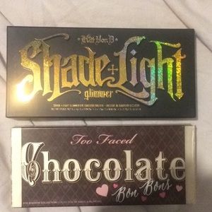 Too faced chocolate and Shade + light Kat von d